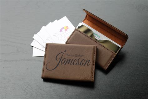 personalized business card case